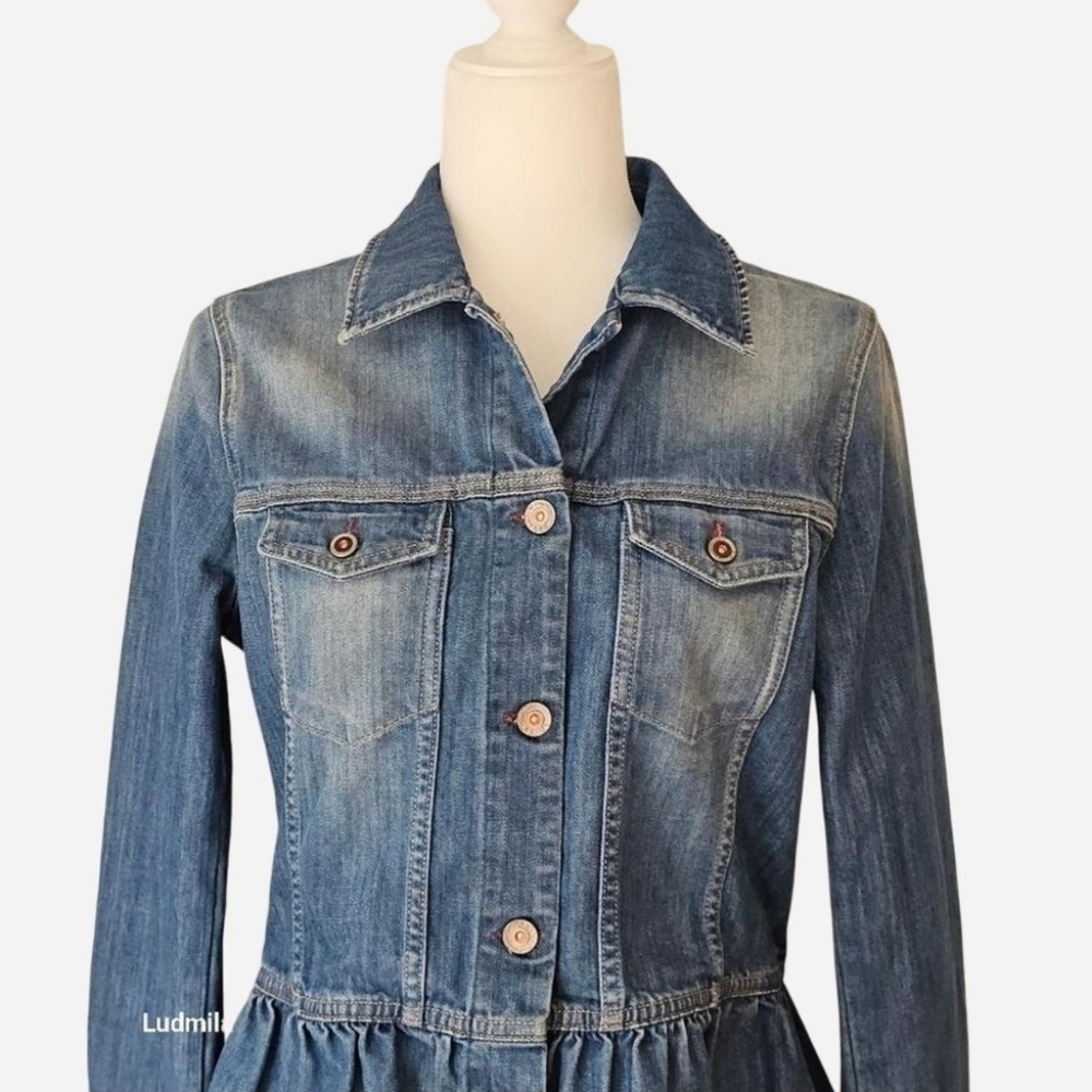 SALSA Women's Size‎ M Blue Denim Jacket with Embroidered Back - Picture 6 of 11